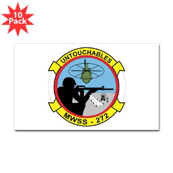 MWSS272 - M01 - 01 - Marine Wing Support Squadron 272 (MWSS 272) Sticker (Rectangle 10 pk)