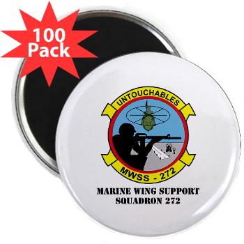 MWSS272 - M01 - 01 - Marine Wing Support Squadron 272 (MWSS 272) with text 2.25" Magnet (100 pack)