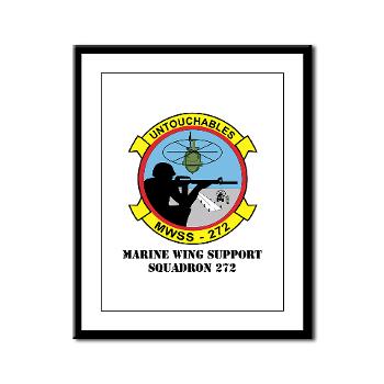MWSS272 - M01 - 02 - Marine Wing Support Squadron 272 (MWSS 272) with text Framed Panel Print