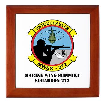 MWSS272 - M01 - 03 - Marine Wing Support Squadron 272 (MWSS 272) with text Keepsake Box