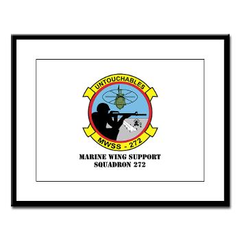 MWSS272 - M01 - 02 - Marine Wing Support Squadron 272 (MWSS 272) with text Large Framed Print - Click Image to Close