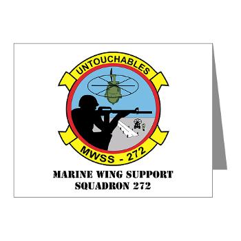 MWSS272 - M01 - 02 - Marine Wing Support Squadron 272 (MWSS 272) with text Note Cards (Pk of 20)