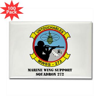 MWSS272 - M01 - 01 - Marine Wing Support Squadron 272 (MWSS 272) with text Rectangle Magnet (100 pack) - Click Image to Close