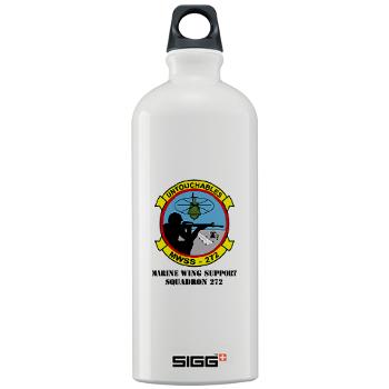MWSS272 - M01 - 03 - Marine Wing Support Squadron 272 (MWSS 272) with text Sigg Water Bottle 1.0L
