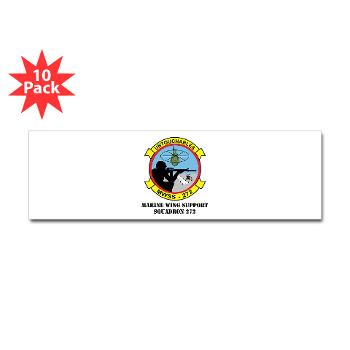 MWSS272 - M01 - 01 - Marine Wing Support Squadron 272 (MWSS 272) with text Sticker (Bumper 10 pk)