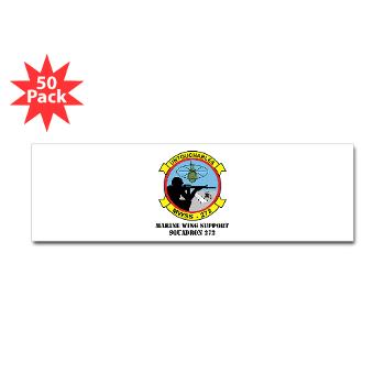 MWSS272 - M01 - 01 - Marine Wing Support Squadron 272 (MWSS 272) with text Sticker (Bumper 50 pk)