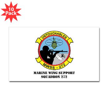 MWSS272 - M01 - 01 - Marine Wing Support Squadron 272 (MWSS 272) with text Sticker (Rectangle 10 pk) - Click Image to Close