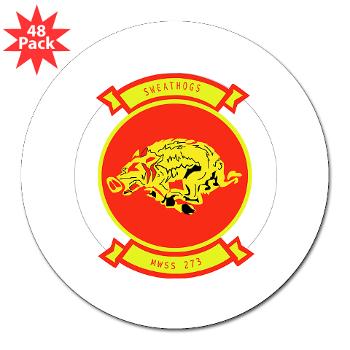 MWSS273 - M01 - 01 - Marine Wing Support Squadron 273 (MWSS 273) 3" Lapel Sticker (48 pk)