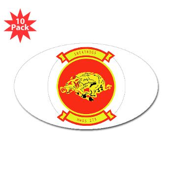 MWSS273 - M01 - 01 - Marine Wing Support Squadron 273 (MWSS 273) Sticker (Oval 10 pk)