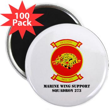 MWSS273 - M01 - 01 - Marine Wing Support Squadron 273 (MWSS 273) with text 2.25" Magnet (100 pack)