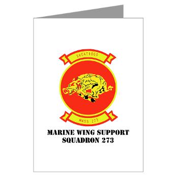MWSS273 - M01 - 02 - Marine Wing Support Squadron 273 (MWSS 273) with text Greeting Cards (Pk of 10)