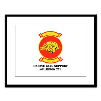 MWSS273 - M01 - 02 - Marine Wing Support Squadron 273 (MWSS 273) with text Large Framed Print - Click Image to Close