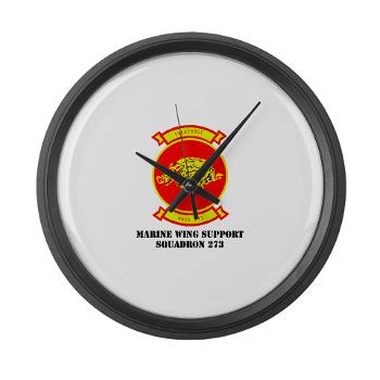 MWSS273 - M01 - 03 - Marine Wing Support Squadron 273 (MWSS 273) with text Large Wall Clock