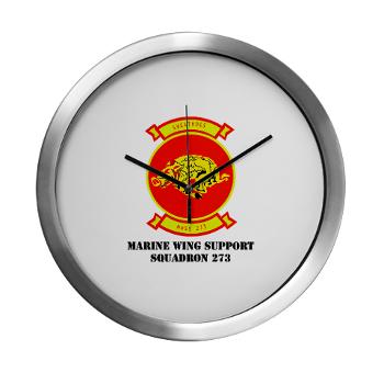 MWSS273 - M01 - 03 - Marine Wing Support Squadron 273 (MWSS 273) with text Modern Wall Clock