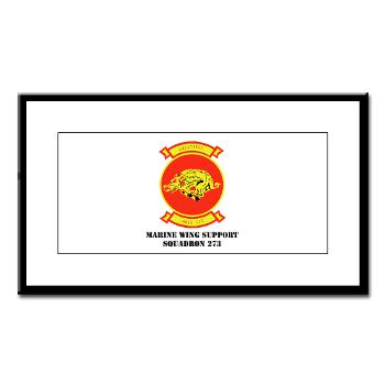 MWSS273 - M01 - 02 - Marine Wing Support Squadron 273 (MWSS 273) with text Small Framed Print