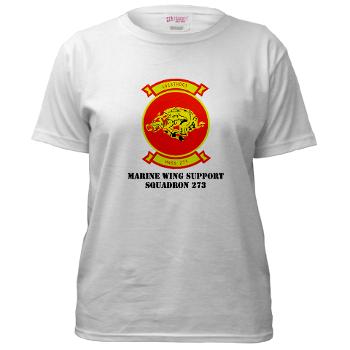 MWSS273 - A01 - 04 - Marine Wing Support Squadron 273 (MWSS 273) with text Women's T-Shirt