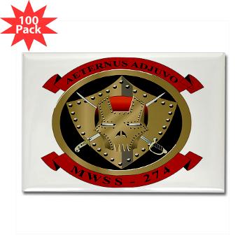 MWSS274 - M01 - 01 - Marine Wing Support Squadron 274 (MWSS 274) - Rectangle Magnet (100 pack)