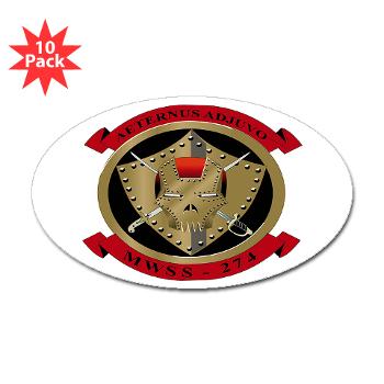 MWSS274 - M01 - 01 - Marine Wing Support Squadron 274 (MWSS 274) - Sticker (Oval 10 pk)