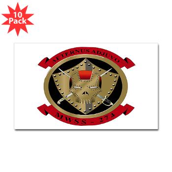 MWSS274 - M01 - 01 - Marine Wing Support Squadron 274 (MWSS 274) - Sticker (Rectangle 10 pk)