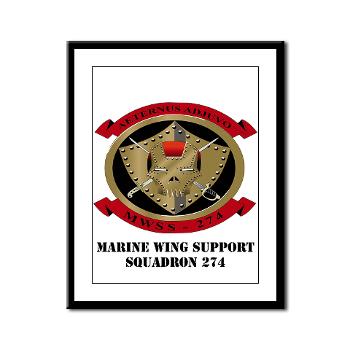 MWSS274 - M01 - 02 - Marine Wing Support Squadron 274 (MWSS 274) with Text - Framed Panel Print