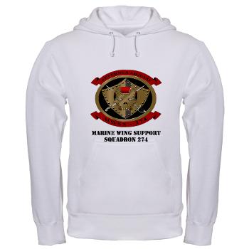MWSS274 - A01 - 03 - Marine Wing Support Squadron 274 (MWSS 274) with Text - Hooded Sweatshirt