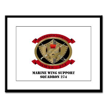 MWSS274 - M01 - 02 - Marine Wing Support Squadron 274 (MWSS 274) with Text - Large Framed Print - Click Image to Close