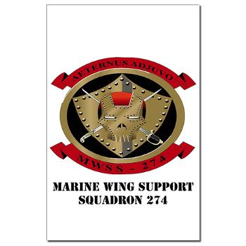 MWSS274 - M01 - 02 - Marine Wing Support Squadron 274 (MWSS 274) with Text - Mini Poster Print