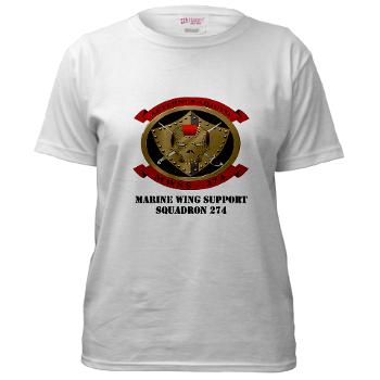 MWSS274 - A01 - 04 - Marine Wing Support Squadron 274 (MWSS 274) with Text - Women's T-Shirt
