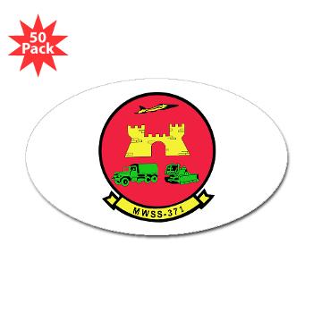 MWSS371 - M01 - 01 - Marine Wing Support Squadron 371 - Sticker (Oval 50 pk) - Click Image to Close