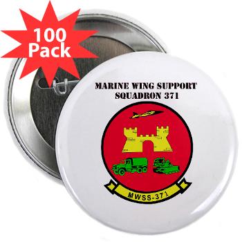 MWSS371 - M01 - 01 - Marine Wing Support Squadron 371 with Text - 2.25" Button (100 pack)