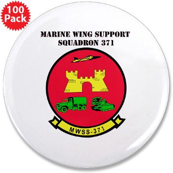 MWSS371 - M01 - 01 - Marine Wing Support Squadron 371 with Text - 3.5" Button (100 pack)