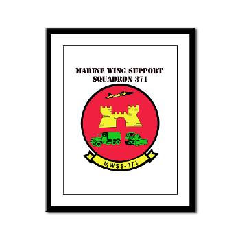 MWSS371 - M01 - 02 - Marine Wing Support Squadron 371 with Text - Framed Panel Print - Click Image to Close