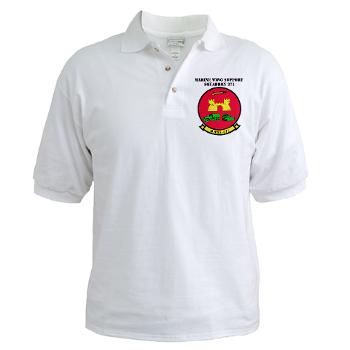MWSS371 - A01 - 04 - Marine Wing Support Squadron 371 with Text - Golf Shirt - Click Image to Close