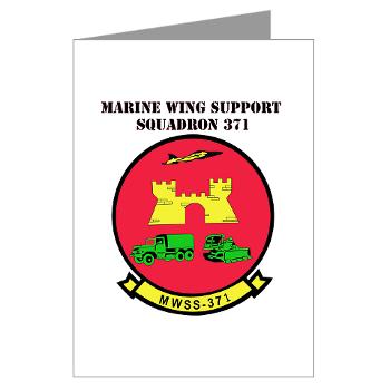 MWSS371 - M01 - 02 - Marine Wing Support Squadron 371 with Text - Greeting Cards (Pk of 10)