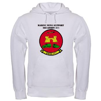 MWSS371 - A01 - 03 - Marine Wing Support Squadron 371 with Text - Hooded Sweatshirt