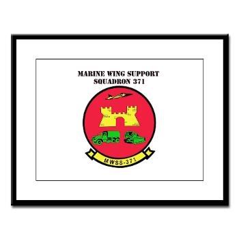 MWSS371 - M01 - 02 - Marine Wing Support Squadron 371 with Text - Large Framed Print