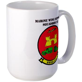 MWSS371 - M01 - 03 - Marine Wing Support Squadron 371 with Text - Large Mug