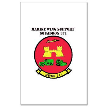MWSS371 - M01 - 02 - Marine Wing Support Squadron 371 with Text - Mini Poster Print