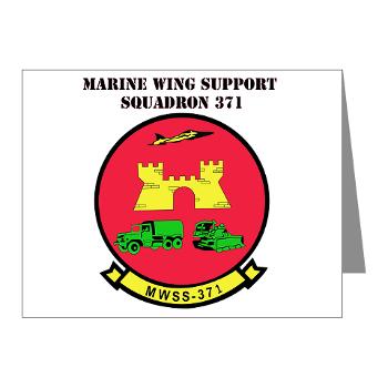 MWSS371 - M01 - 02 - Marine Wing Support Squadron 371 with Text - Note Cards (Pk of 20)