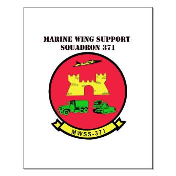 MWSS371 - M01 - 02 - Marine Wing Support Squadron 371 with Text - Small Poster
