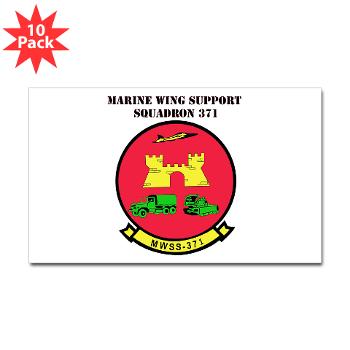 MWSS371 - M01 - 01 - Marine Wing Support Squadron 371 with Text - Sticker (Rectangle 10 pk) - Click Image to Close
