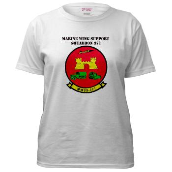 MWSS371 - A01 - 04 - Marine Wing Support Squadron 371 with Text - Women's T-Shirt