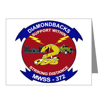 MWSS372 - M01 - 02 - Marine Wing Support Squadron 372 - Note Cards (Pk of 20) - Click Image to Close