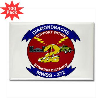 MWSS372 - M01 - 01 - Marine Wing Support Squadron 372 - Rectangle Magnet (100 pack)