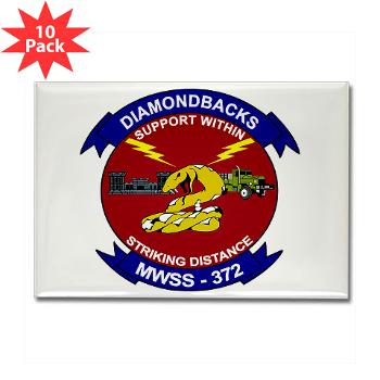 MWSS372 - M01 - 01 - Marine Wing Support Squadron 372 - Rectangle Magnet (10 pack) - Click Image to Close