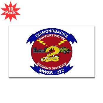 MWSS372 - M01 - 01 - Marine Wing Support Squadron 372 - Sticker (Rectangle 10 pk)