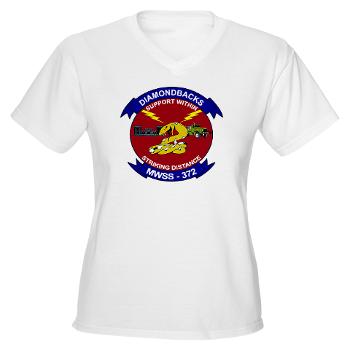 MWSS372 - A01 - 04 - Marine Wing Support Squadron 372 - Women's V-Neck T-Shirt - Click Image to Close