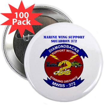 MWSS372 - M01 - 01 - Marine Wing Support Squadron 372 with Text - 2.25" Button (100 pack)