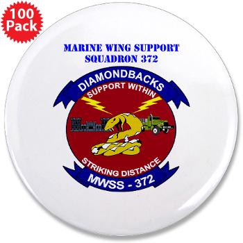 MWSS372 - M01 - 01 - Marine Wing Support Squadron 372 with Text - 3.5" Button (100 pack)
