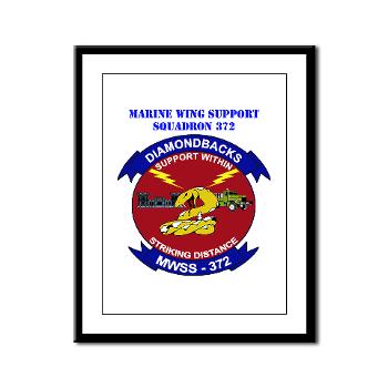 MWSS372 - M01 - 02 - Marine Wing Support Squadron 372 with Text - Framed Panel Print